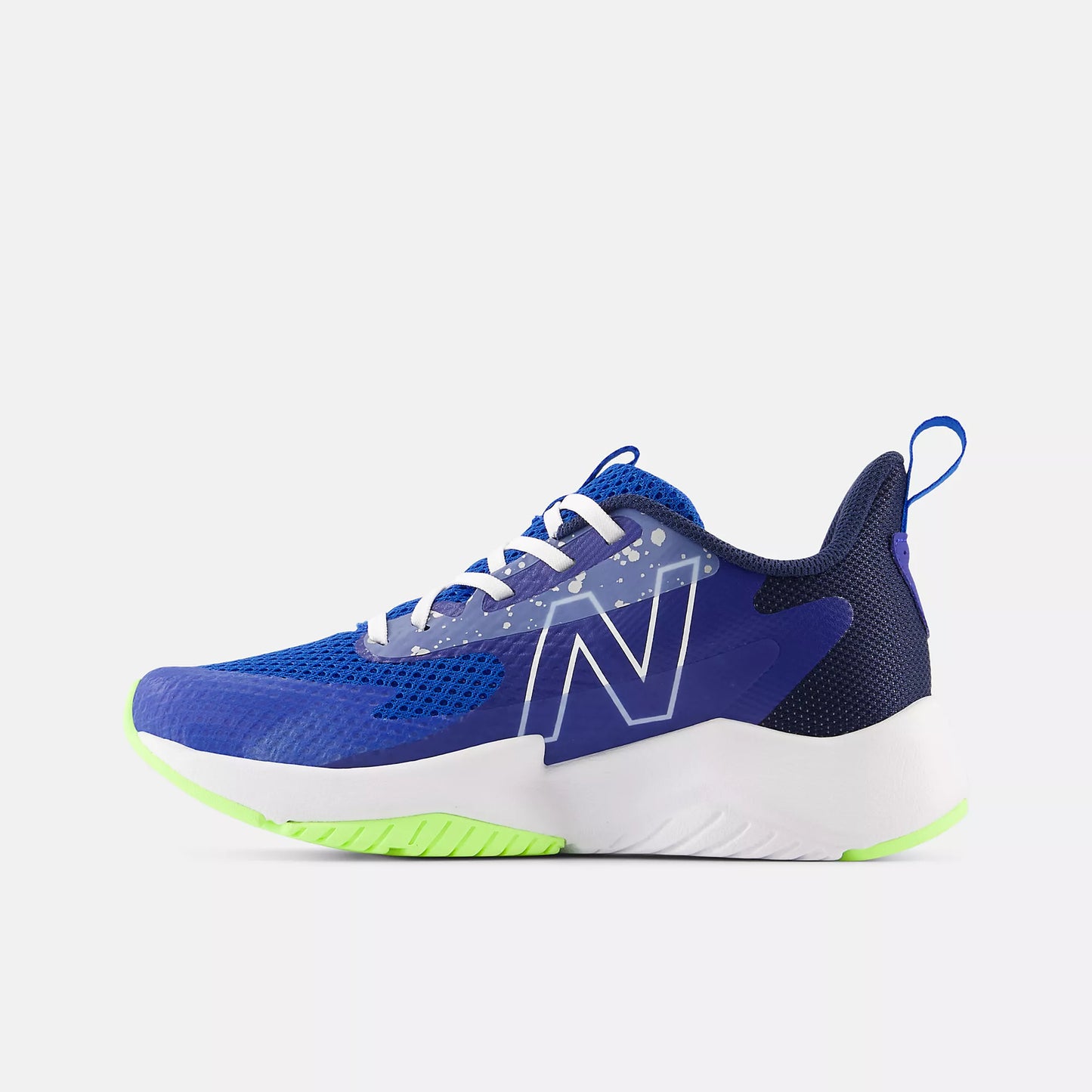 New Balance Grade School Rave Run V2Team Royal Paint Splatter