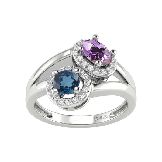 Blue, Purple, White-