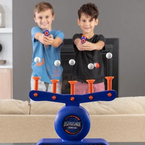 Blue and orange dart game-