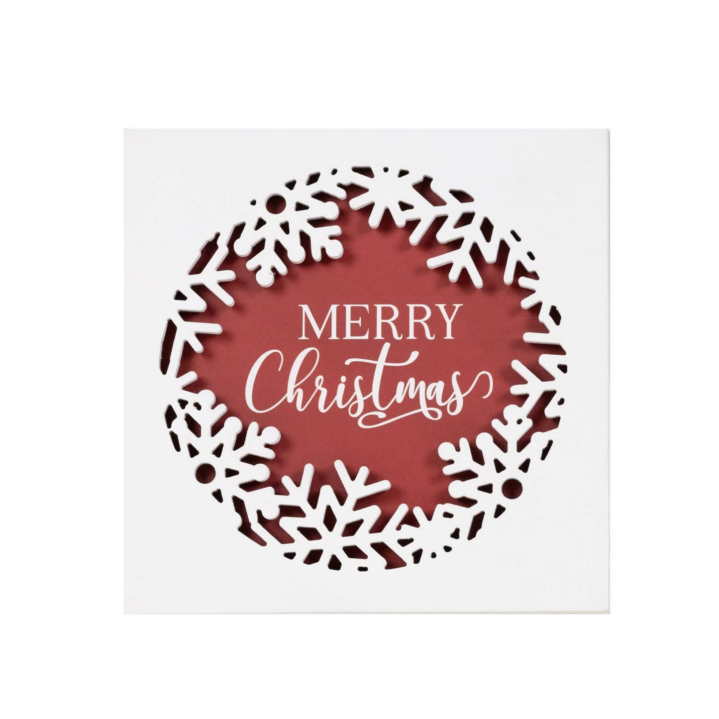 Melrose International Merry Christmas Plaque 12"SQ