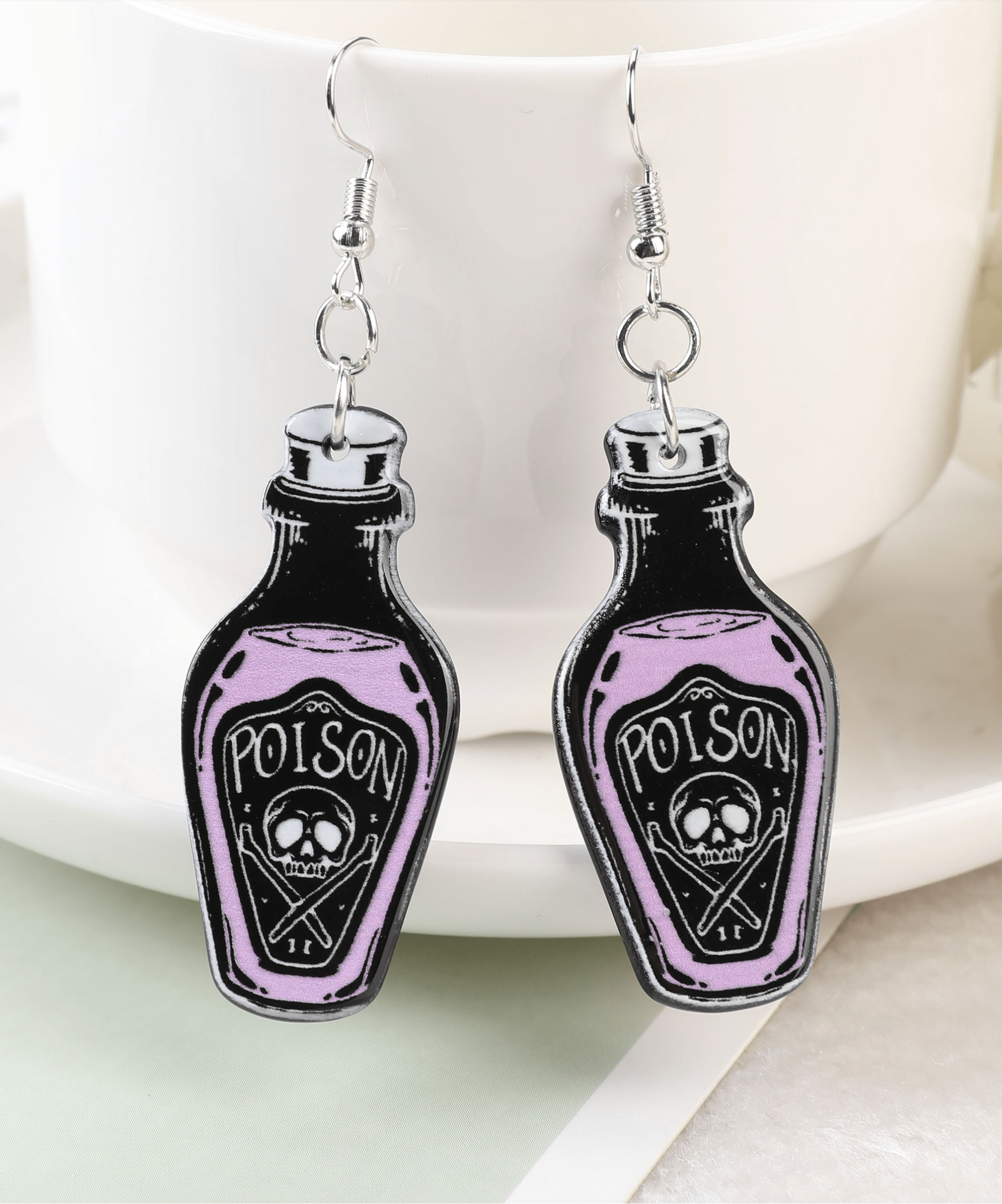 Black & Purple Poison Bottle Drop Earrings – Zulily