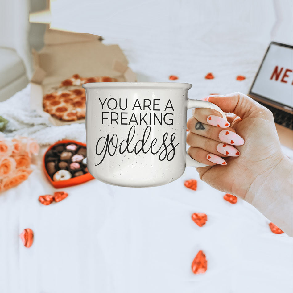 valentines coffee mug
divine feminine gift mug
goddess vibes ceramic cup
empowered woman mug