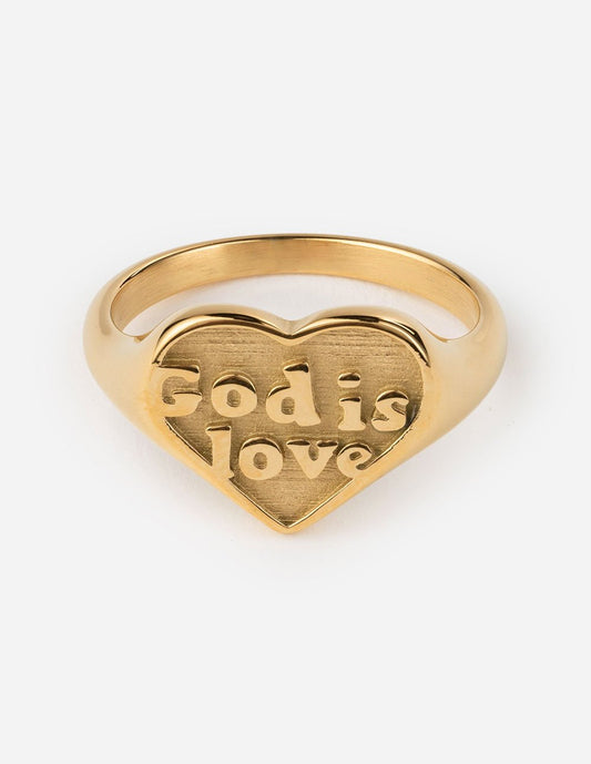 Elevated Faith Gold God is Love Ring