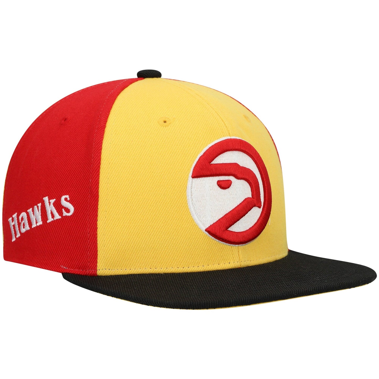 Men's Mitchell & Ness NBA On The Block Snapback Hwc Hawks - Gold-Black