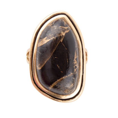 Gold Infused Black Matrix Ring
