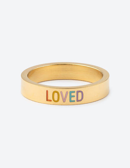 Elevated Faith Gold Loved Ring