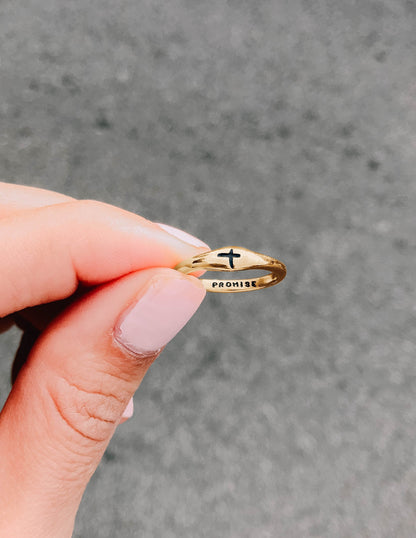 Elevated Faith Gold Promise Ring