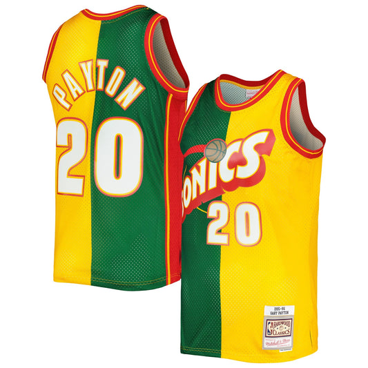 Mitchell & Ness NBA Split Swingman Jersey Seattle Supersonics 1995 Gary Payton Jerseys