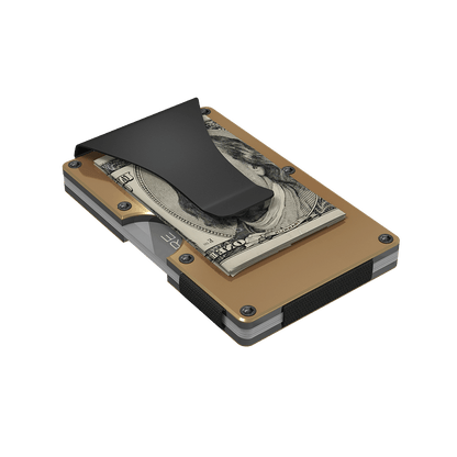Grid Wallet Gold Aluminum