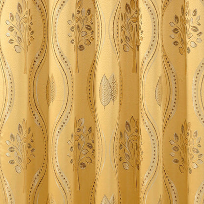 Elegant Comfort Set of 2 Aurora Curtain Panels- Attached Valance - Rod Pocket- 54" W x 84" L