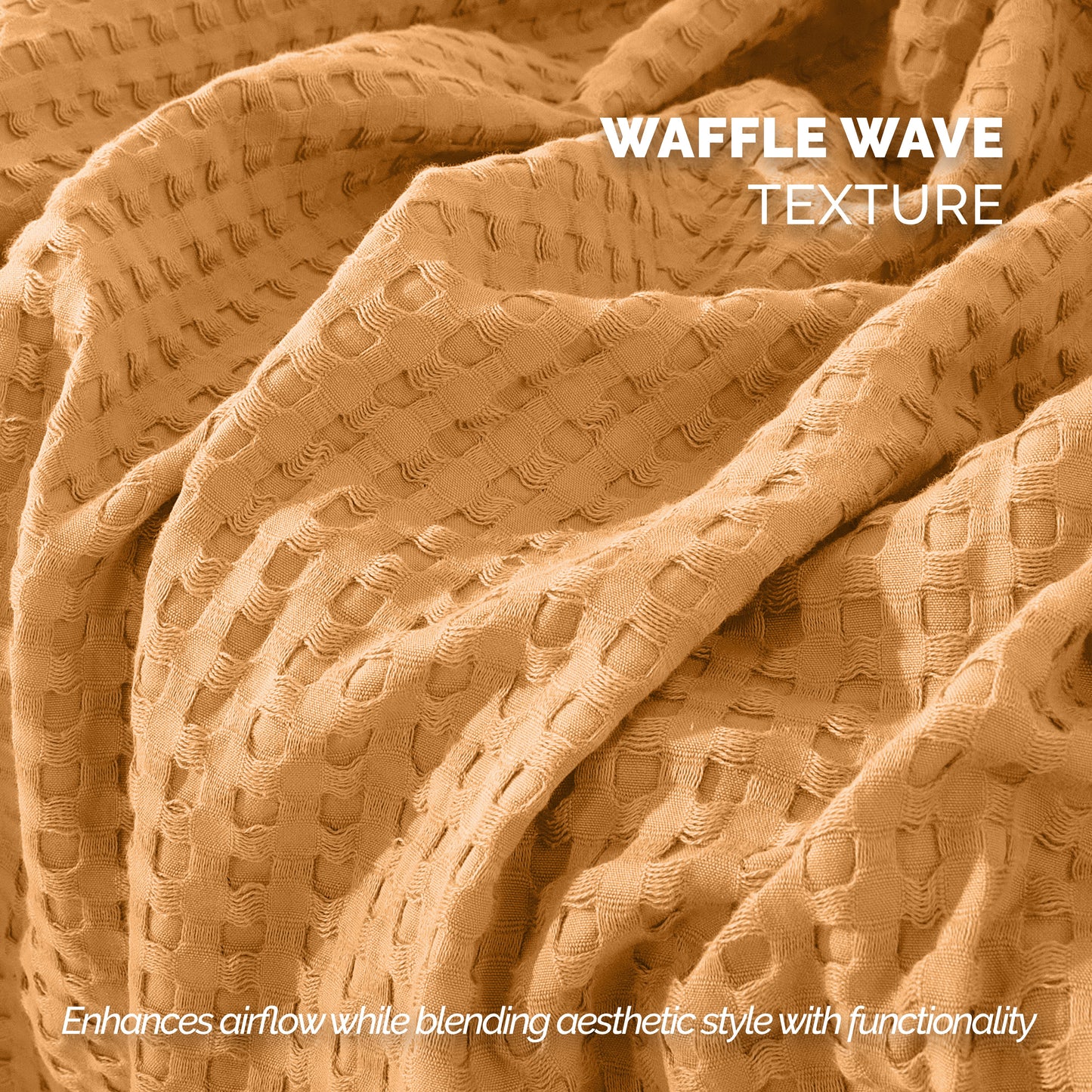 Elegant Comfort Cotton Waffle Blanket