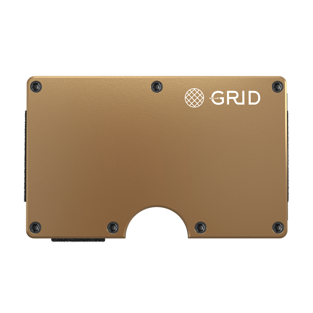 Grid Wallet Gold Aluminum