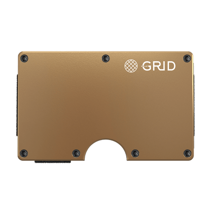Grid Wallet Gold Aluminum