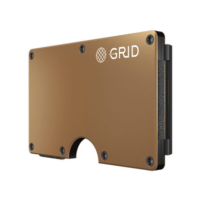 Grid Wallet Gold Aluminum