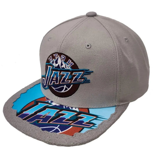 Men's Mitchell & Ness NBA Munch Time Snapback Hwc Jazz - Grey