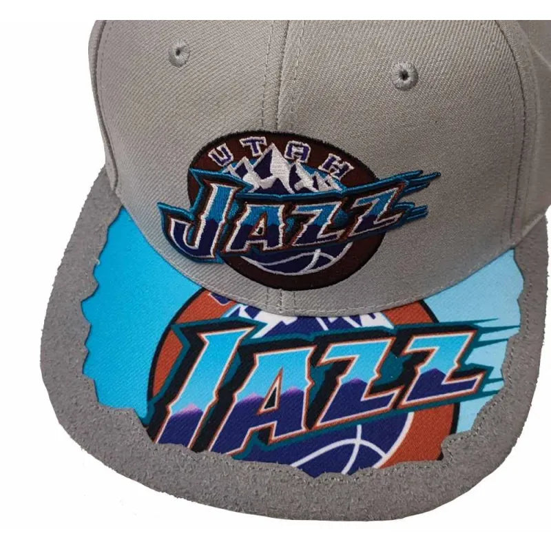Men's Mitchell & Ness NBA Munch Time Snapback Hwc Jazz - Grey
