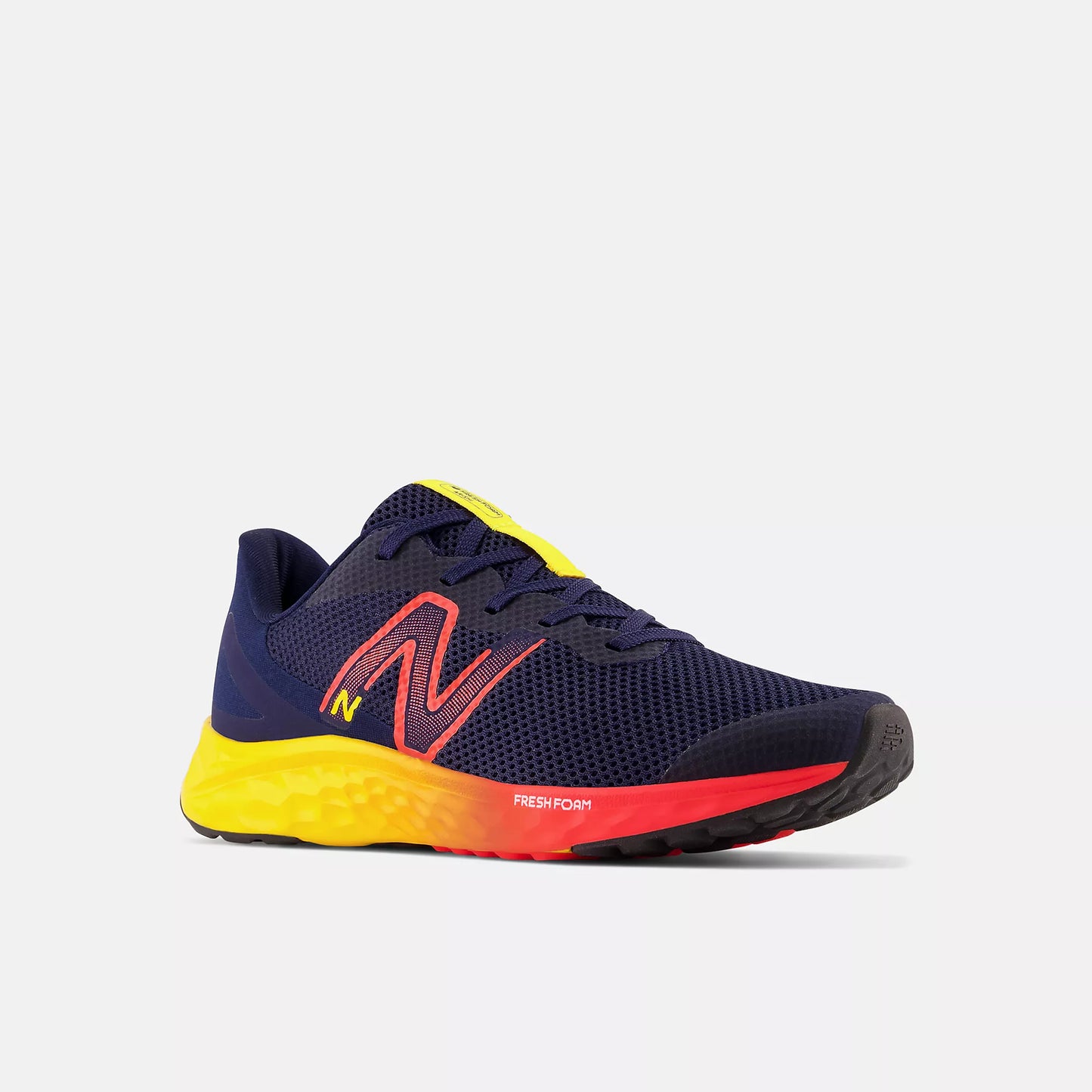 New Balance Grade School Fresh Foam Arishi V4 Navy Red Egg Yolk
