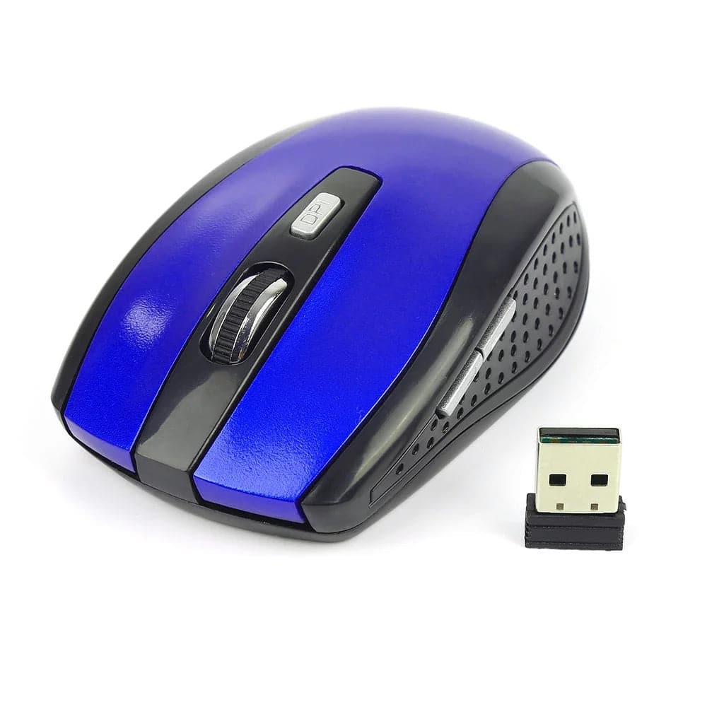 Ihome Ergonomic Wireless Desktop Mouse Autosync Usb Click Wheel - Blue