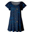Blue and Gold Santa Silhouette Sky Print