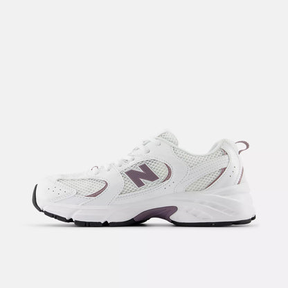 New Balance Grade School 530 White/Dark Ice Wine