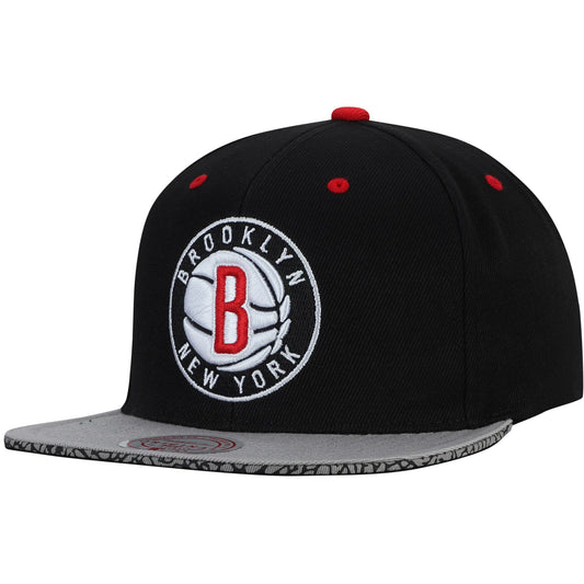 Men's Mitchell & Ness NBA Three Collection Snapback Nets - Black-Grey