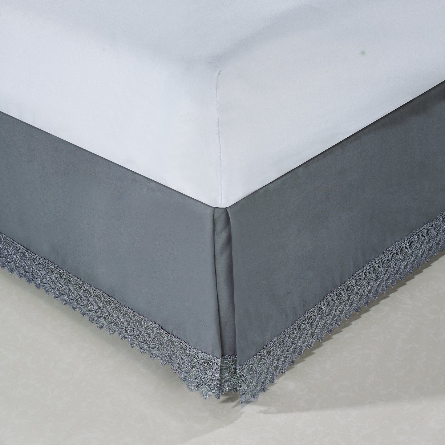 Elegant Comfort Lace Fringe Bed Skirt - 15 inch Drop - Elevate your Bed