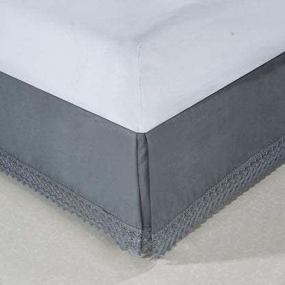 Elegant Comfort Lace Fringe Bed Skirt - 15 inch Drop - Elevate your Bed