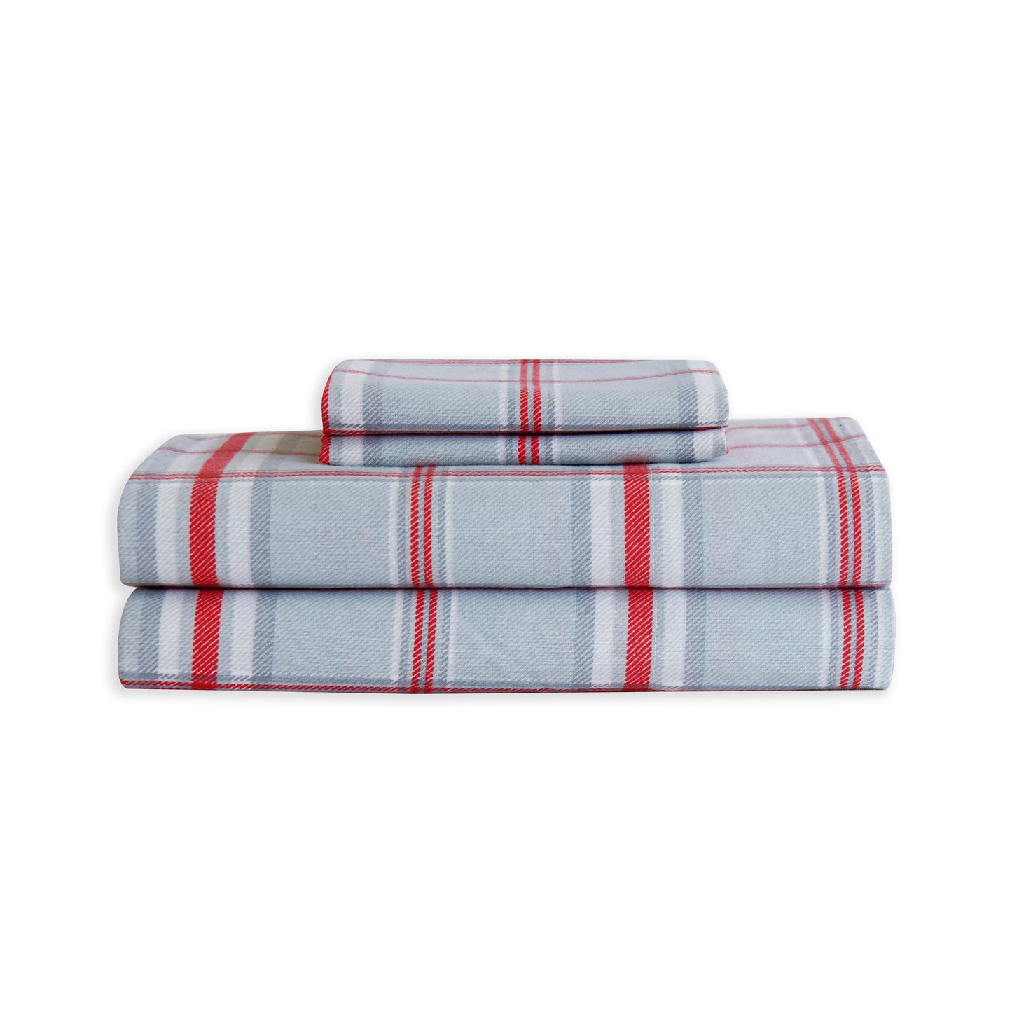 Elegant Comfort Flannel Plaid - 100% Turkish Cotton Flannel, 4-Piece Flannel Sheet Set