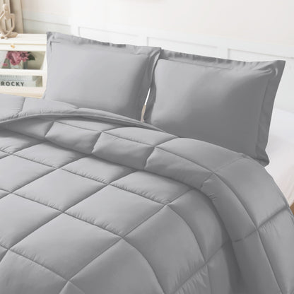 Elegant Comfort 3 Piece Cotton Comforter - Down Alternative Hotel Premium Quality