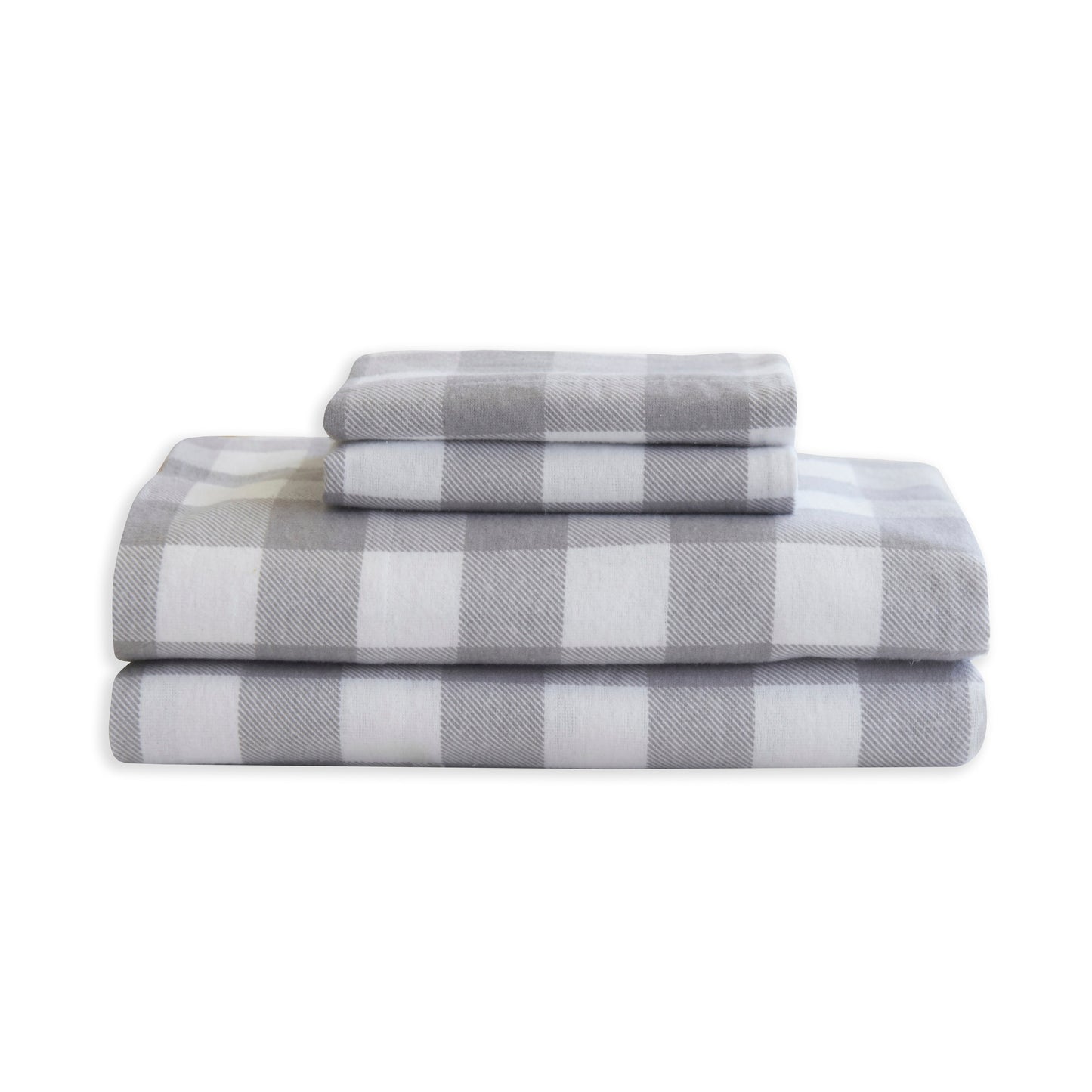 Elegant Comfort Buffalo Checkered Pattern - 100% Turkish Cotton Flannel, 4-Piece Flannel Sheet Set