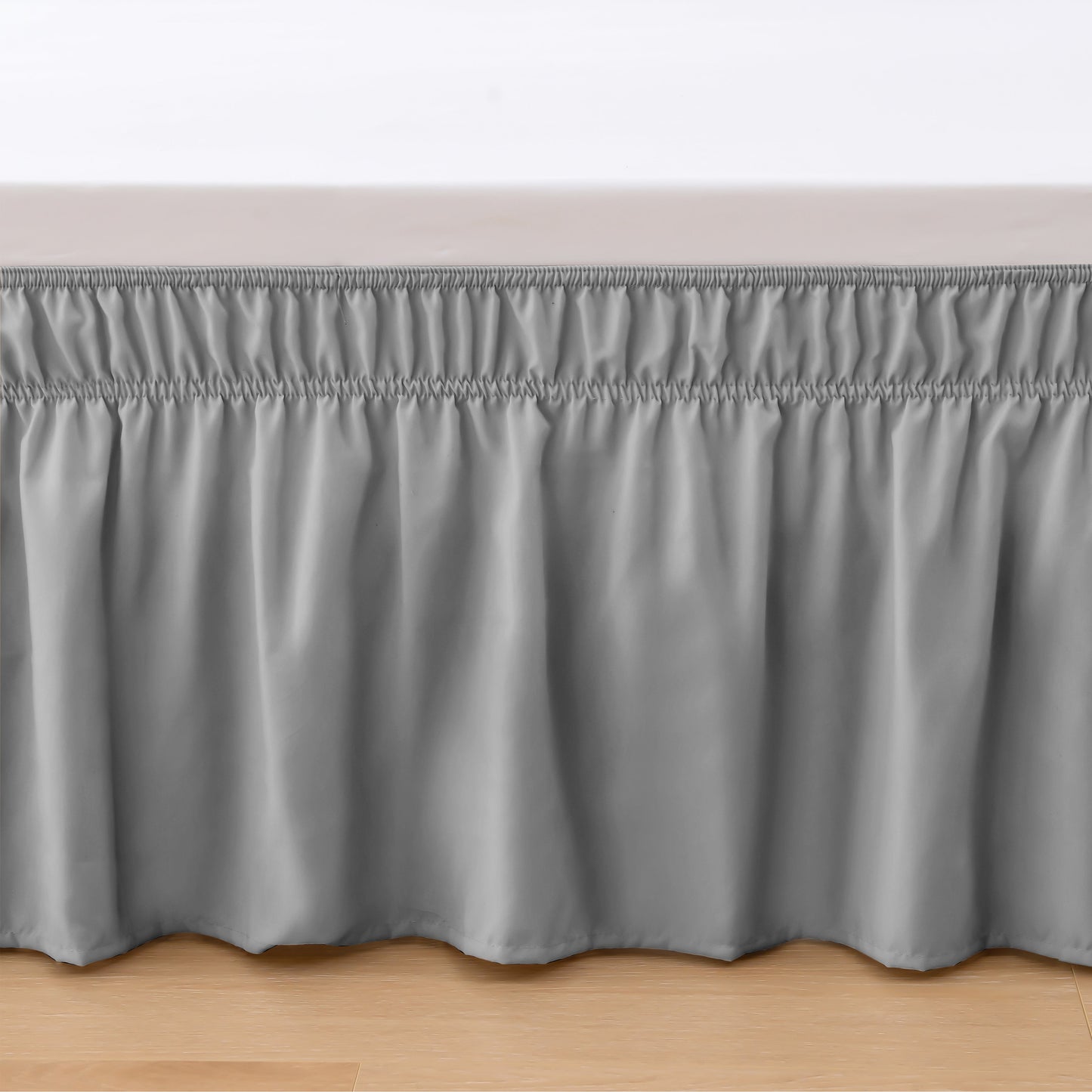 Elegant Comfort Ruffle Bed Skirt - Around Style Elastic Bed Wrap - 16 inch Drop
