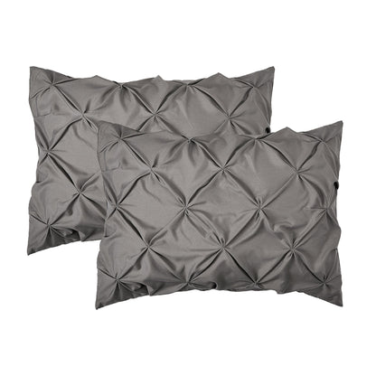 Elegant Comfort 8-Piece Pintuck Pinch Pleated Comforter Set - Includes 4-Piece Sheet Set with Double Sided Storage Pockets