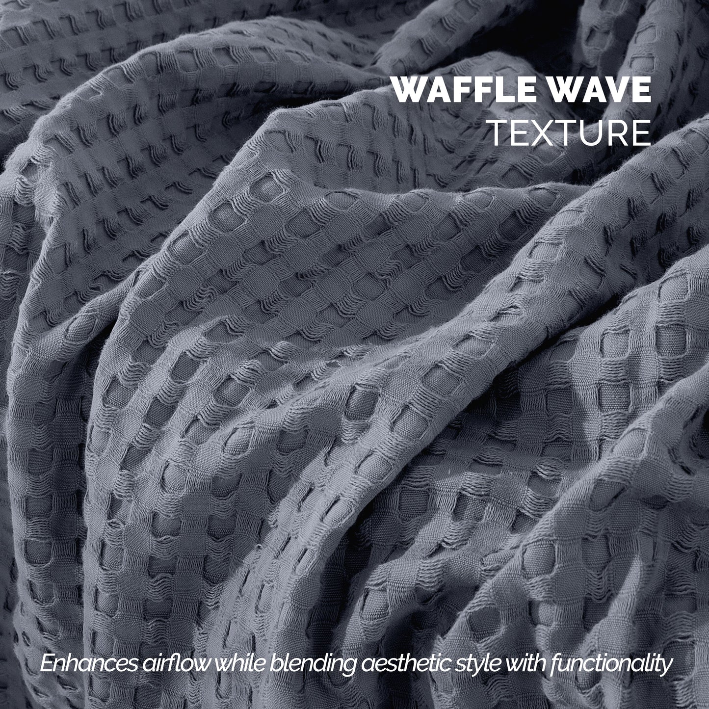 Elegant Comfort Cotton Waffle Blanket