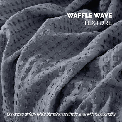 Elegant Comfort Cotton Waffle Blanket