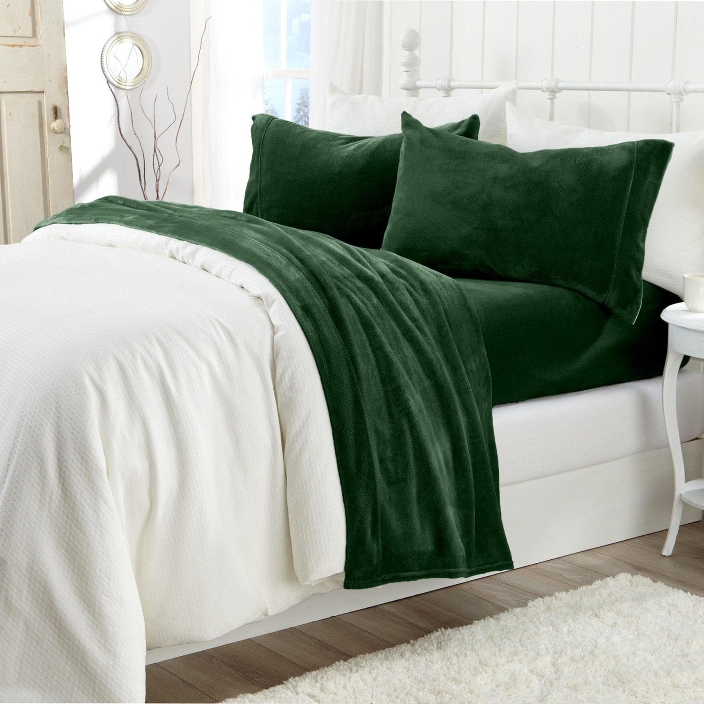 Solid Jewel-Toned Plush Sheet - Velvet Luxe Collection