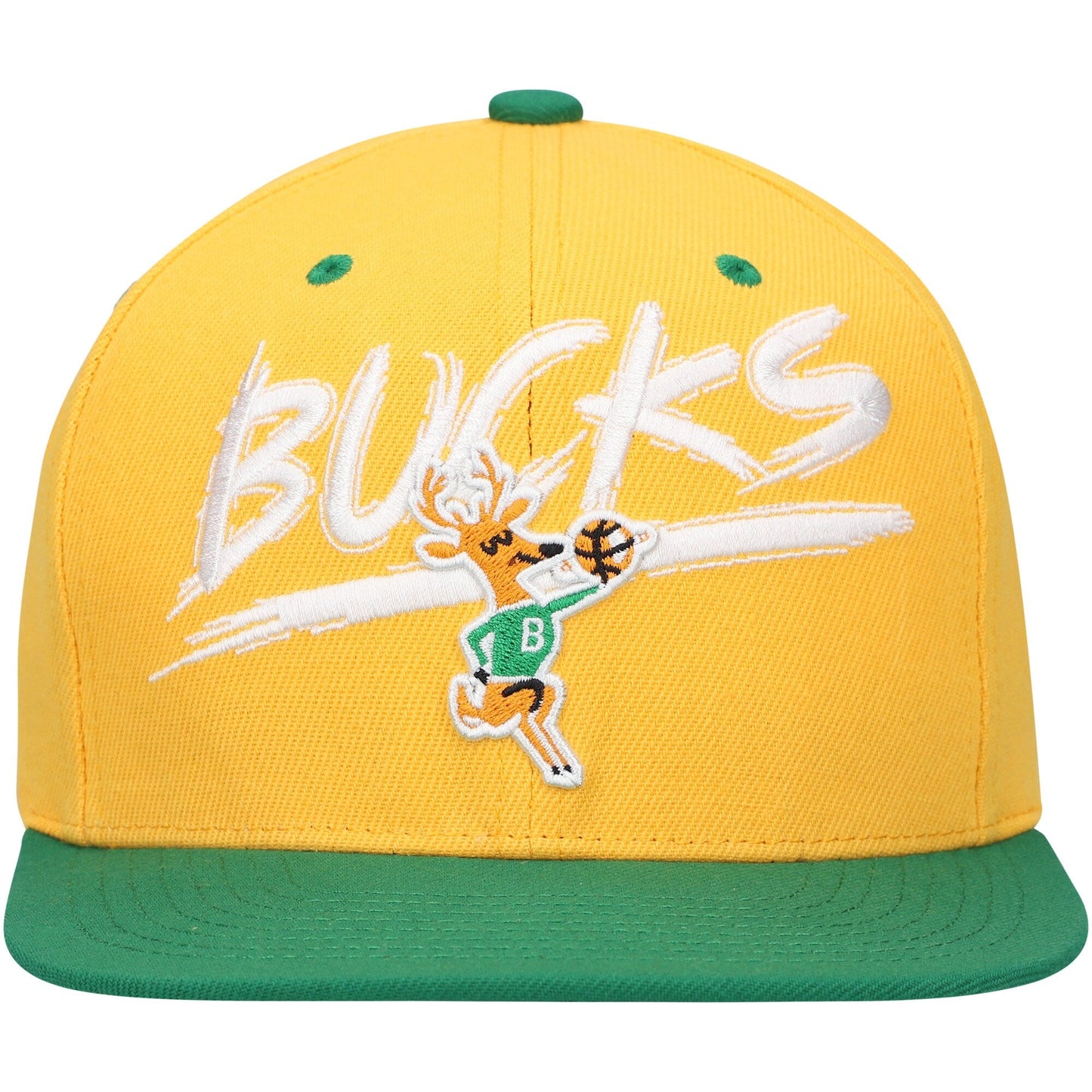 Mitchell & Ness Men's NBA Transcript Snapback Hwc Bucks Snapback Caps