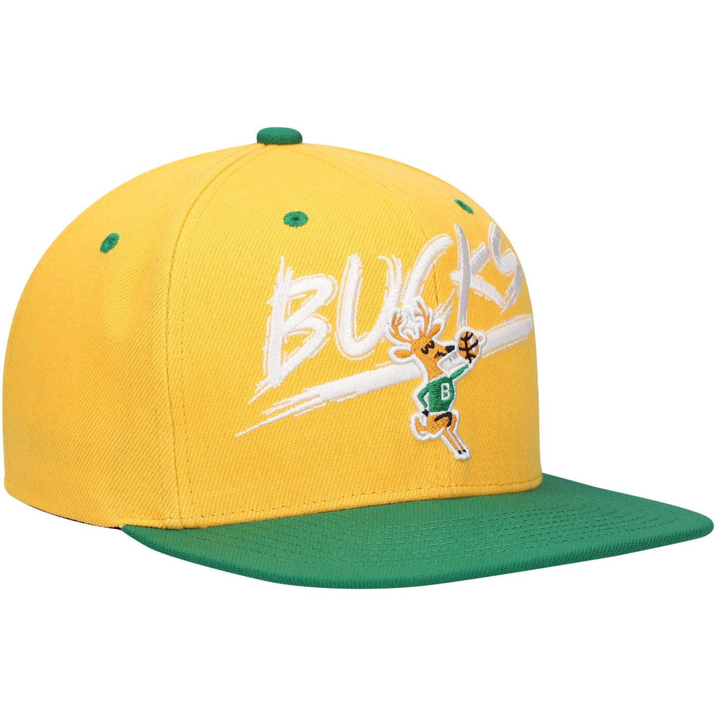 Mitchell & Ness Men's NBA Transcript Snapback Hwc Bucks Snapback Caps