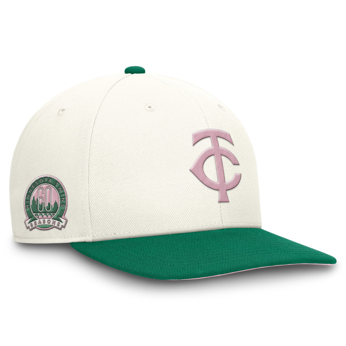 Nike Men's Minnesota Twins Sail Pro Performance Snapback Hat Cream Green