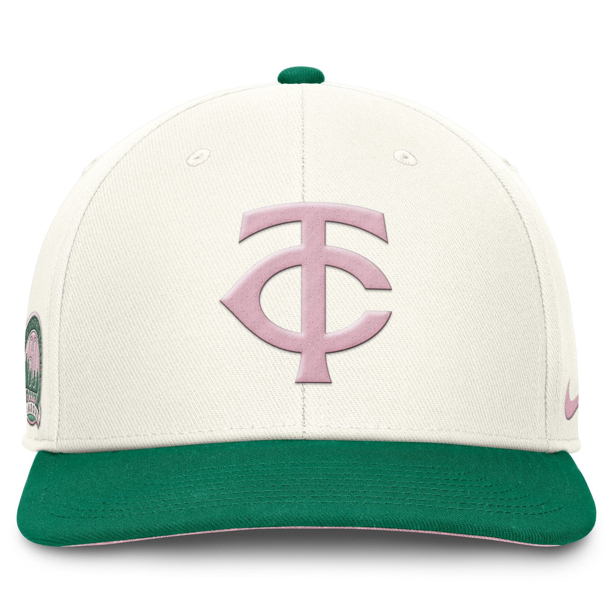 Nike Men's Minnesota Twins Sail Pro Performance Snapback Hat Cream Green