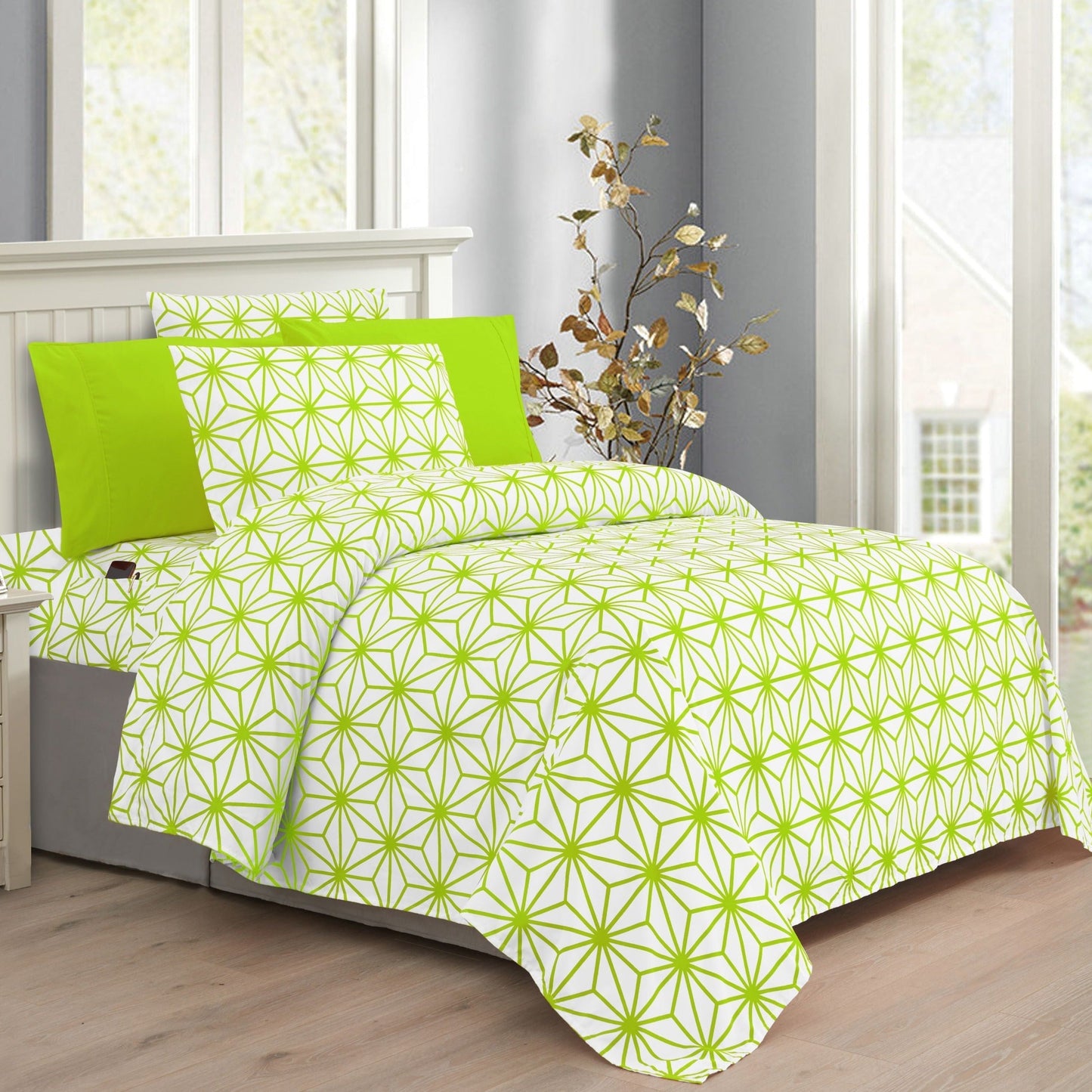 Mocassi 6-Piece Cube Bed Sheet Set - Geometric Pattern - Soft as Hotel Premium Quality