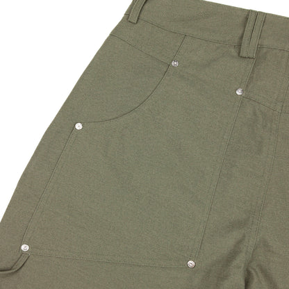 Commons Double Knee Canvas Short Faded Green