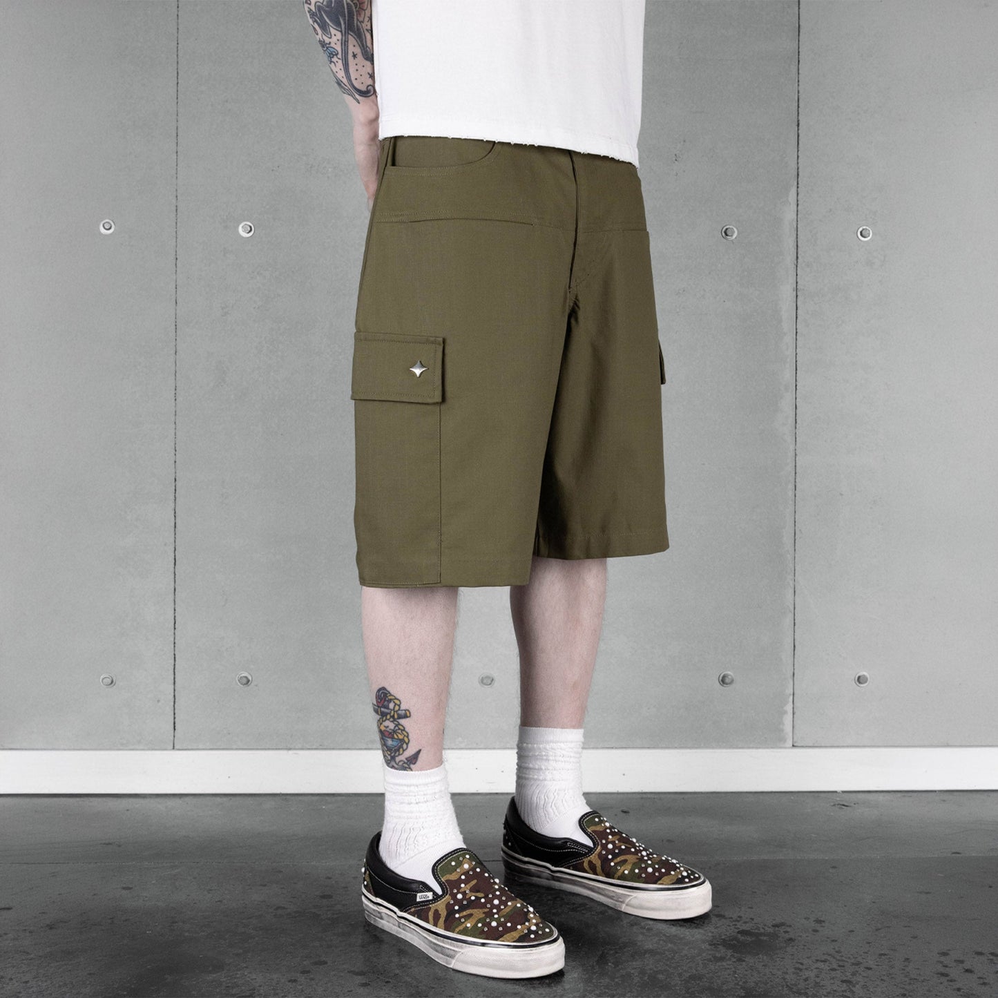Commons Ripstop Cargo Short Green