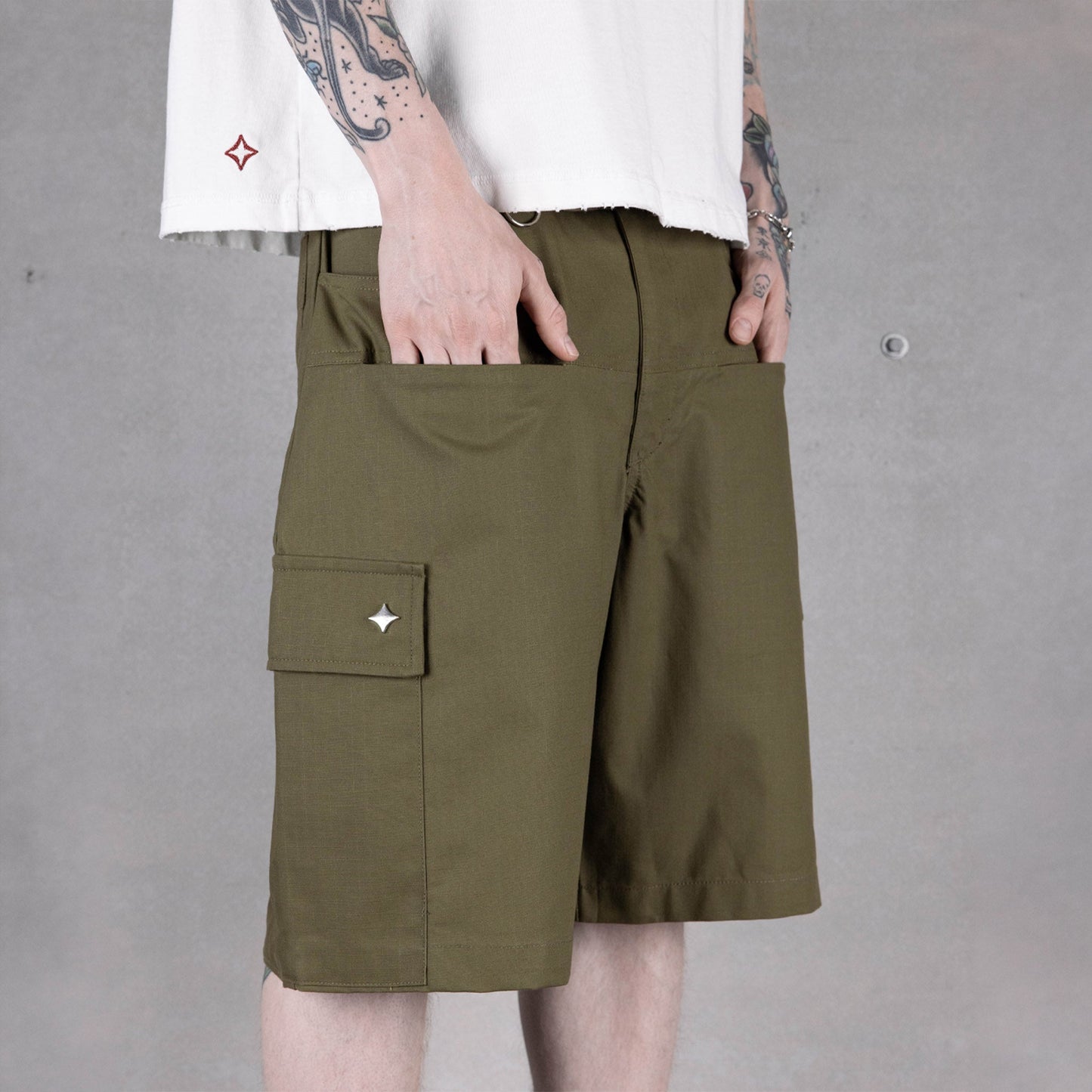 Commons Ripstop Cargo Short Green