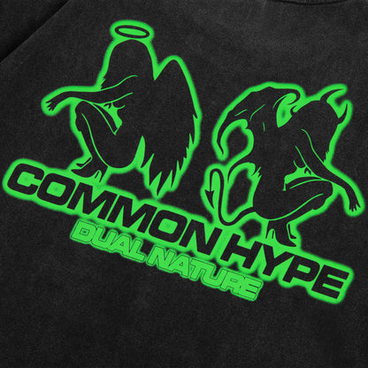 Common Hype Dual Nature Tee Washed Black