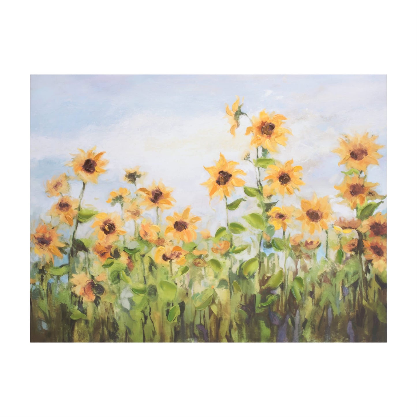 Melrose International Sunflower Field Canvas Wall Art 32"L