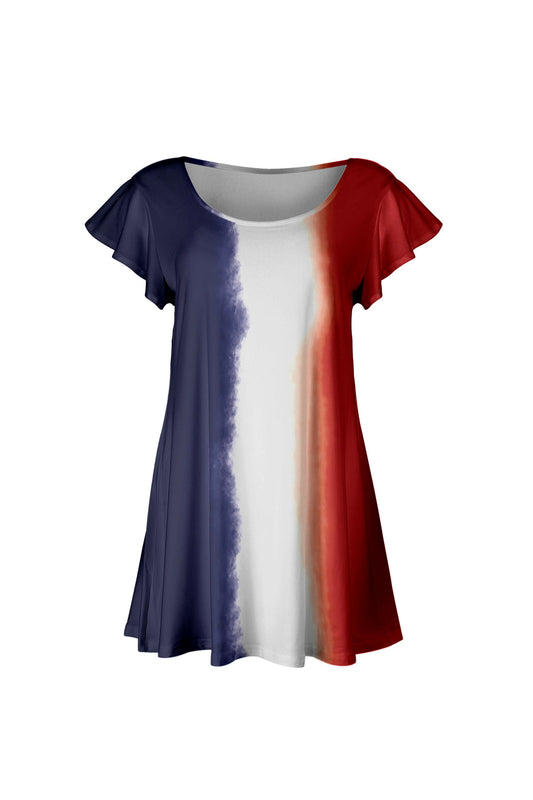 Navy & White Stripe Fade-