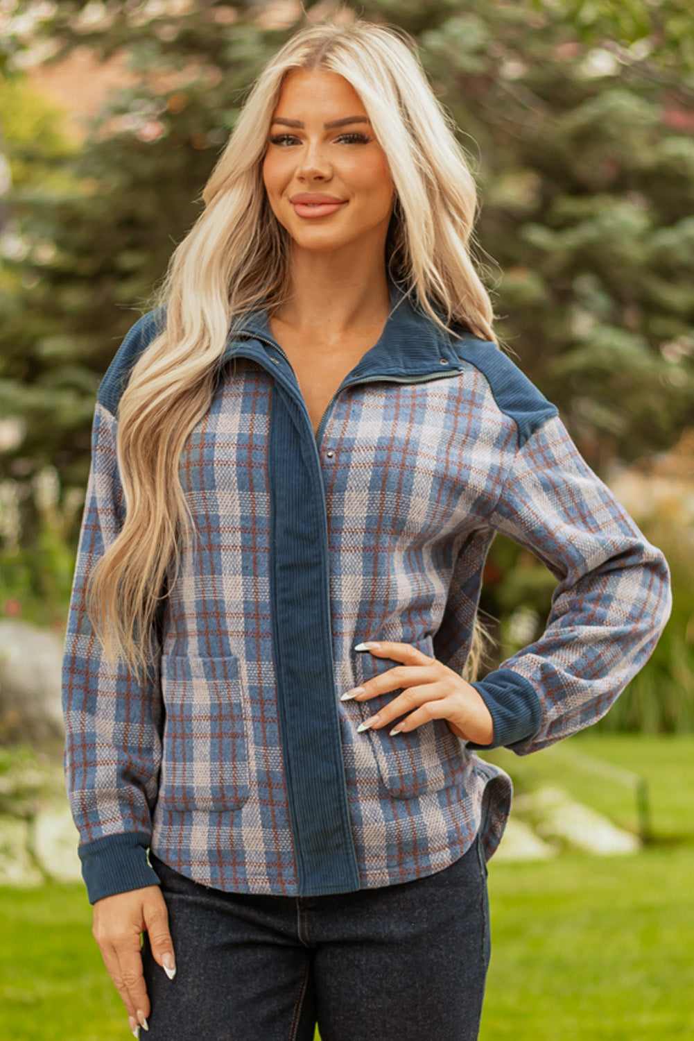 Latara Zip up Snap Jacket