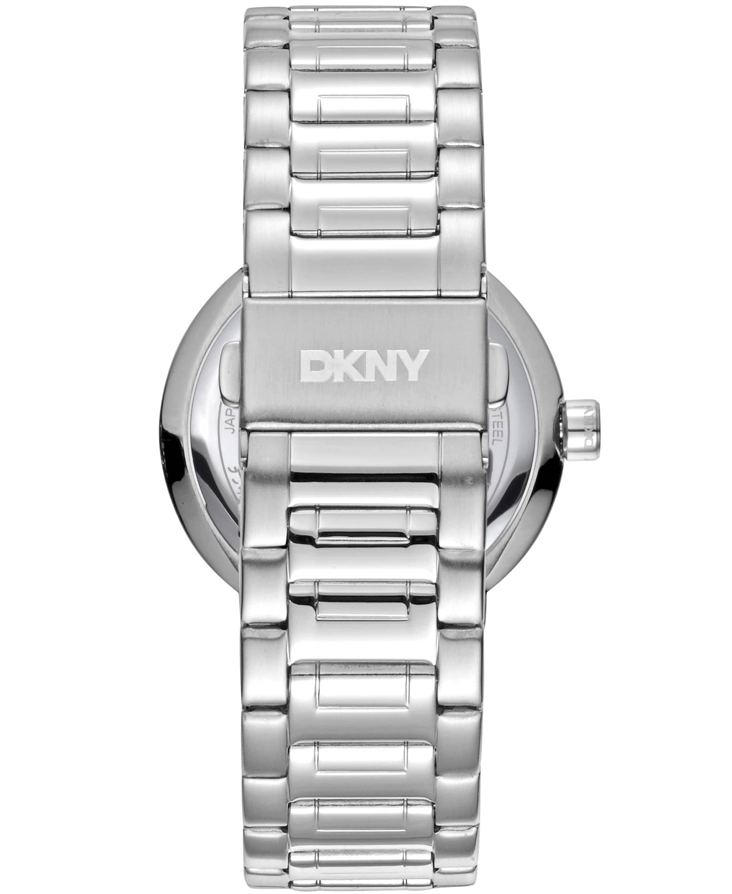 Dkny Women Watch, Silver Color Case, Blue Dial, Stainless Steel Metal Bracelet, 3 Hands, 5 Atm-5