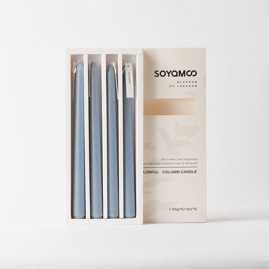 SOYAMOO Fresh Spring Colored Taper Candles