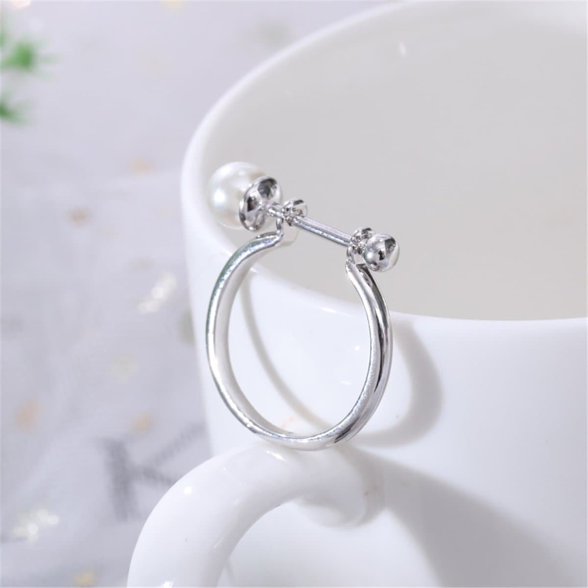 Pearl & Silvertone Staff Adjustable Ring
